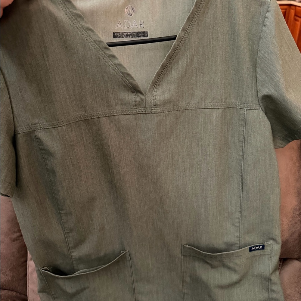 Adar Pro Olive Green Women’s Scrub Set - Top & Pants - Picture 8 of 11